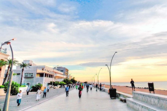 Auroville and Pondicherry Tour from Chennai - Seaside Promenade and Rock Beach: the French coast feel you can actually touch