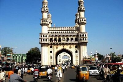 Full day guided tour of Hyderabad - Entering Charminar and the Mecca Masjid area